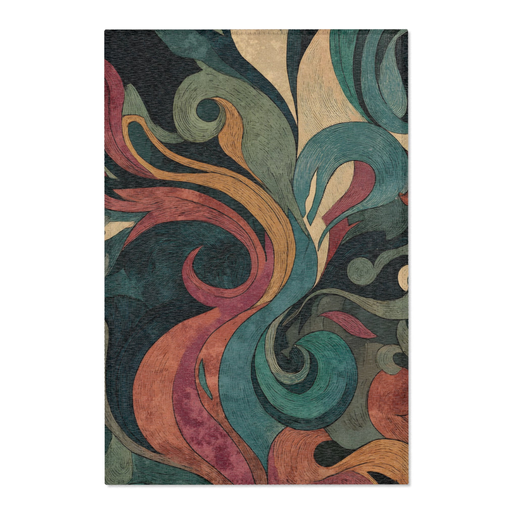 Abstract Multicolor Curved