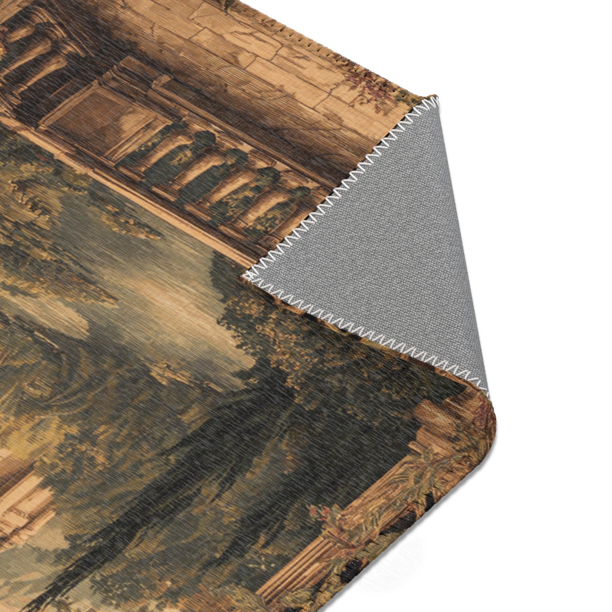 Vintage Castle Medieval Rug