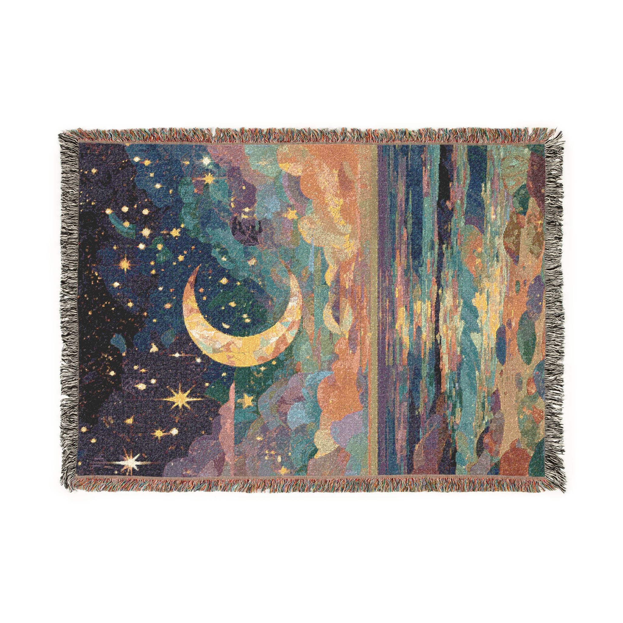 Abstract Celestial Moon and Stars