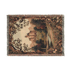 Vintage Castle Tapestry Woven Blanket