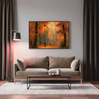 Autumn Streetlamp Painting