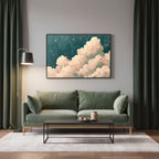 Starry Cloudy Sky Wall Art