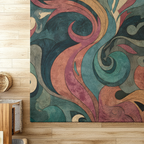 Abstract Multicolor Curved