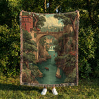 Vintage Landscape Woven Blanket