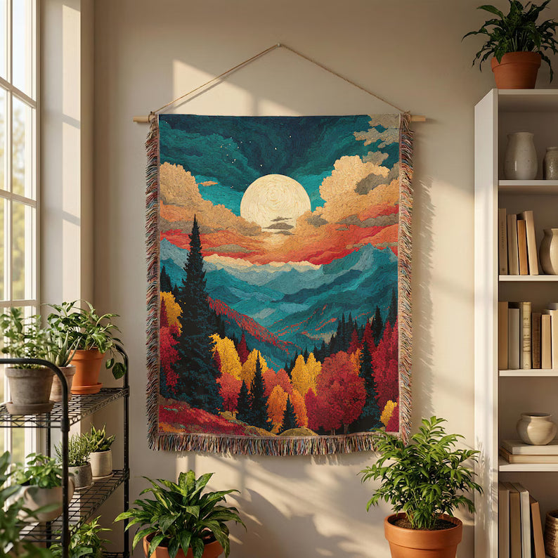 Moonlit Mountain Landscape