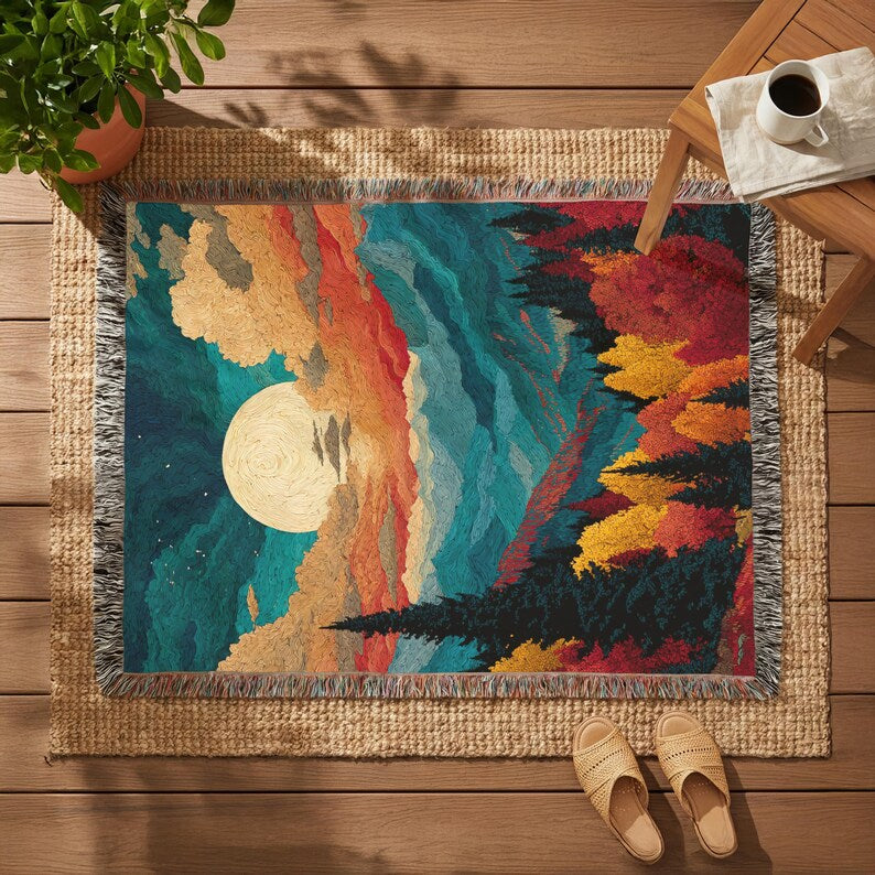 Moonlit Mountain Landscape