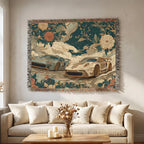 Retro Racing Cars Woven Blanket