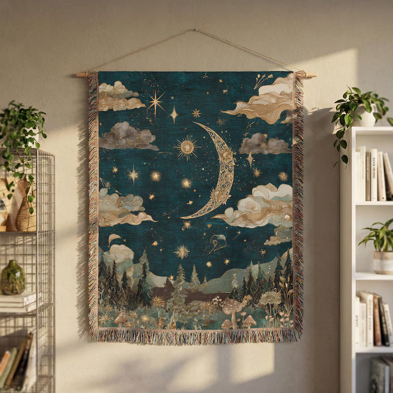 Celestial Moon and Stars