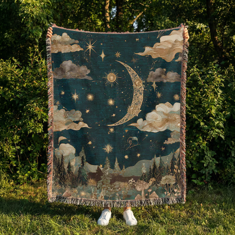 Celestial Moon and Stars
