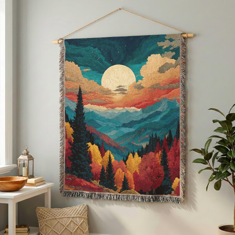 Moonlit Mountain Landscape
