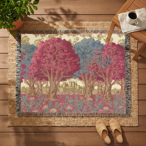 Autumn Trees Woven Blanket