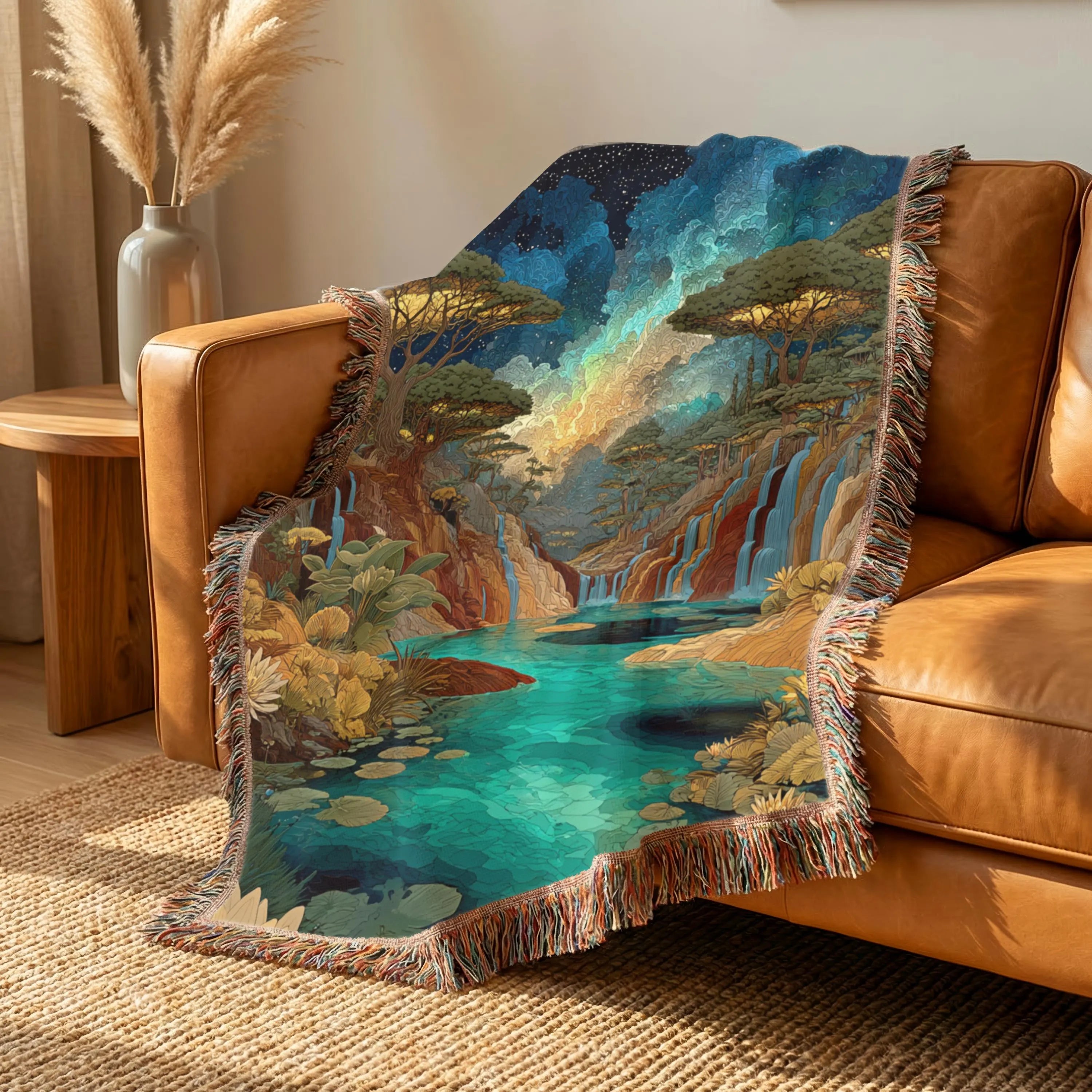 Mountain Waterfall Tapestry