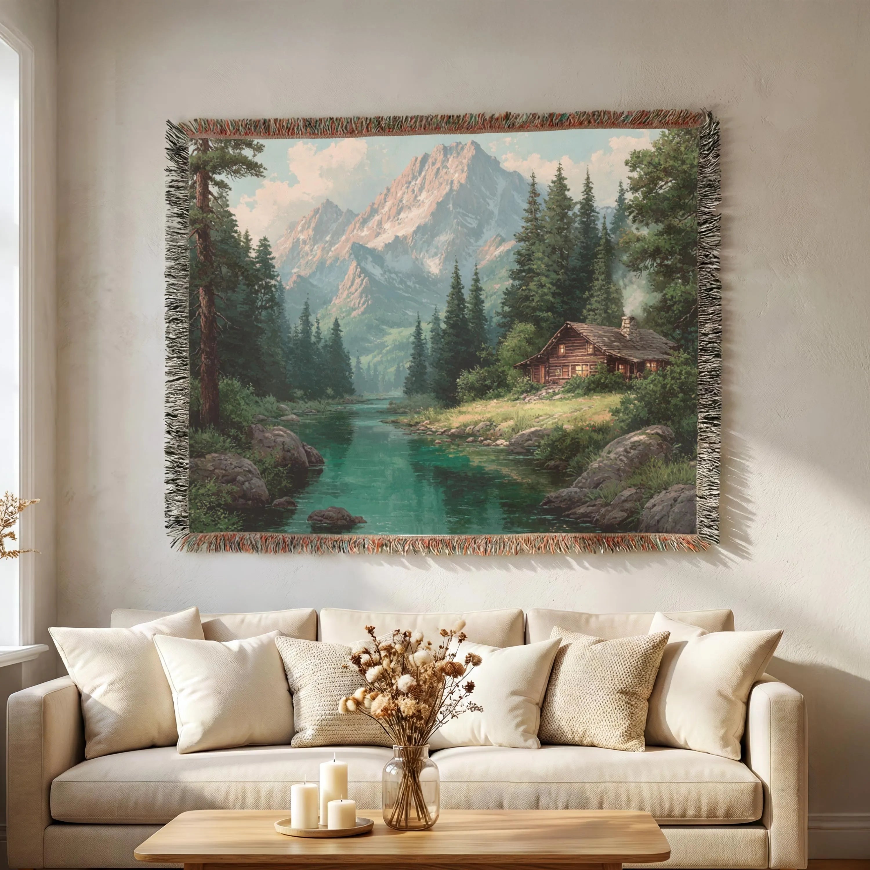 Mountain Cabin Landscape