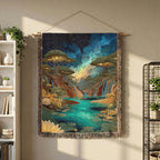 Mountain Waterfall Tapestry