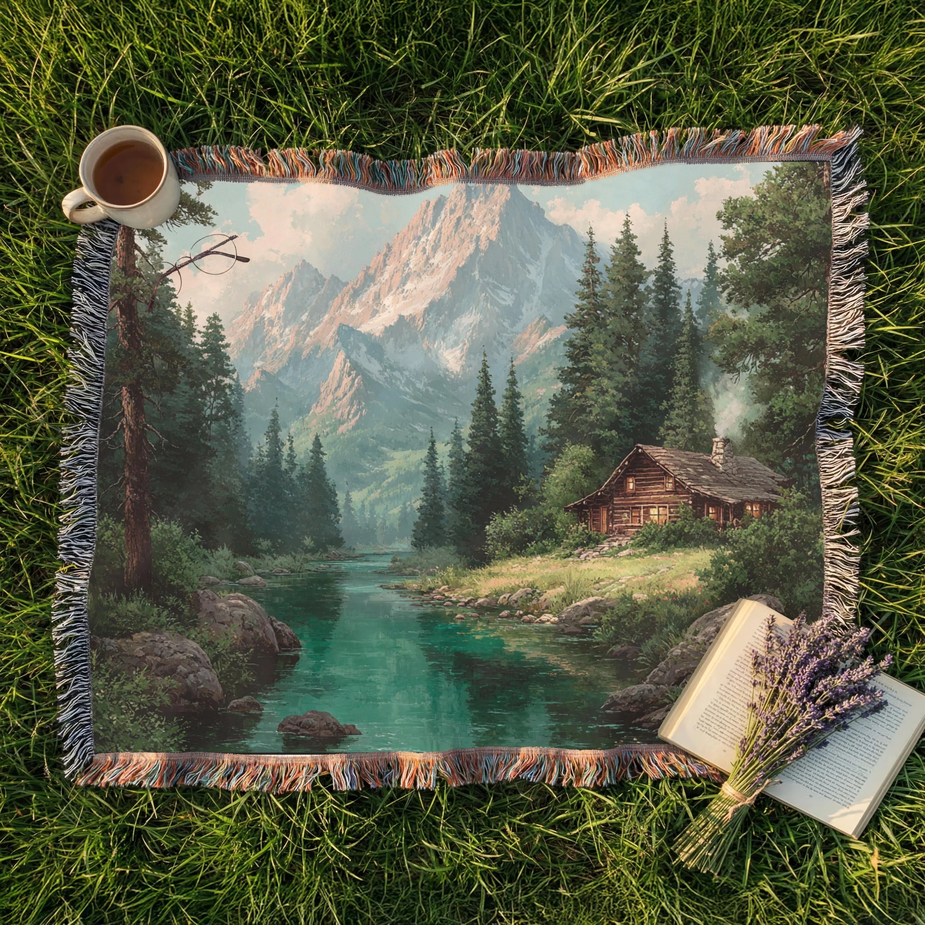 Mountain Cabin Landscape