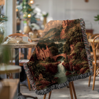 Abstract Earth Tones Tapestry