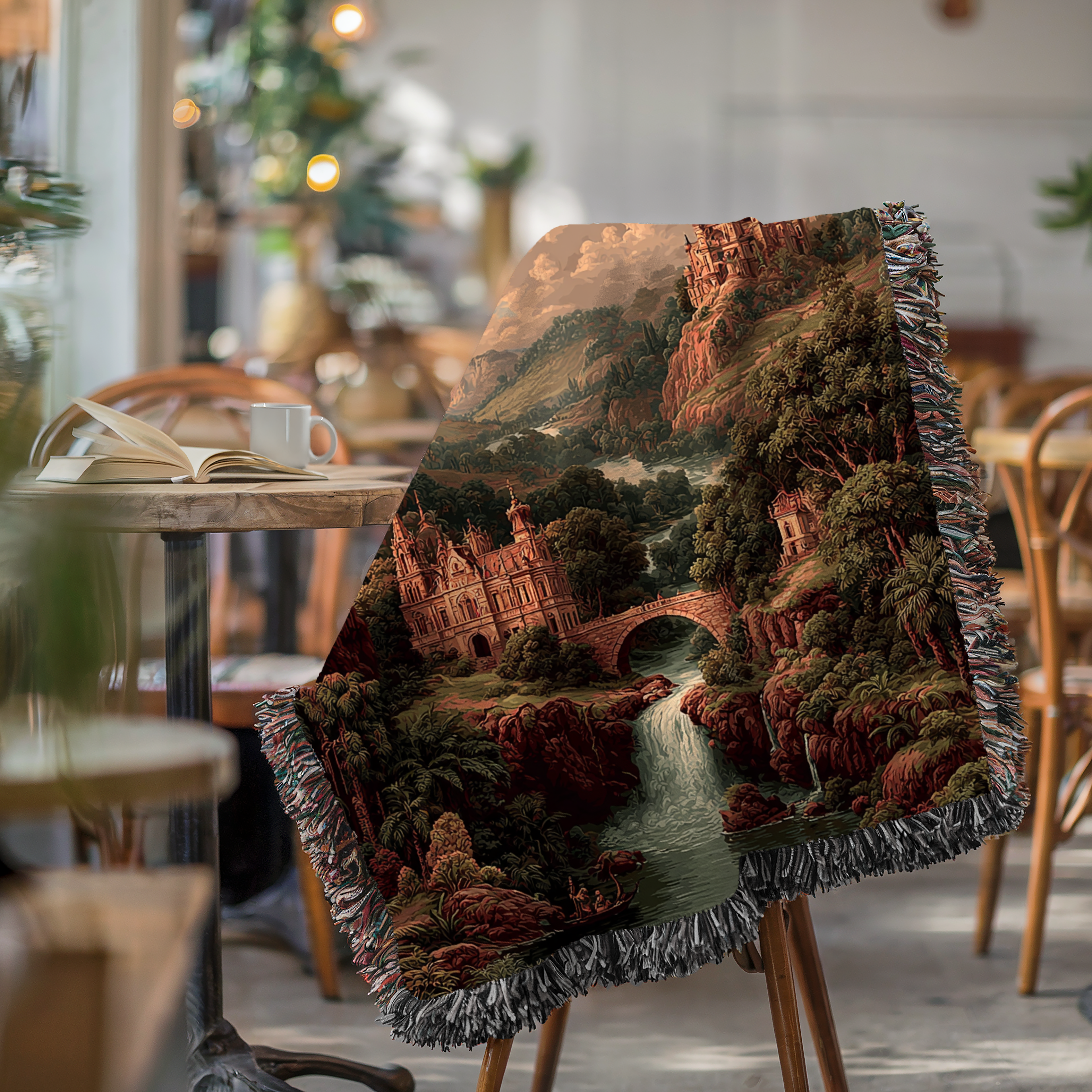 Abstract Earth Tones Tapestry